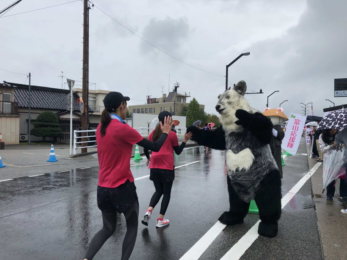 富山マラソンの応援に行くちゃ！