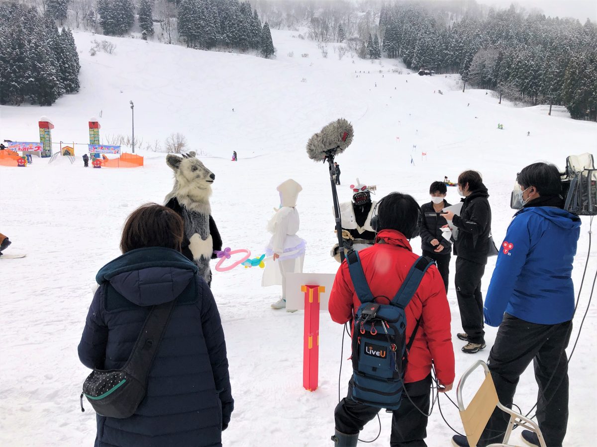 【宇奈月温泉スキー場】今日はTVに登場やちゃ！
